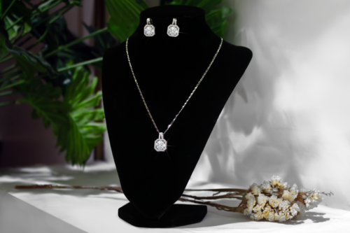 Elegant Stainless Steel Pendant Necklace Set