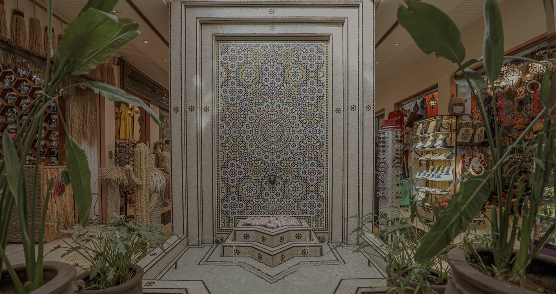 Fontaine mosaïque Medina Mall Marrakech